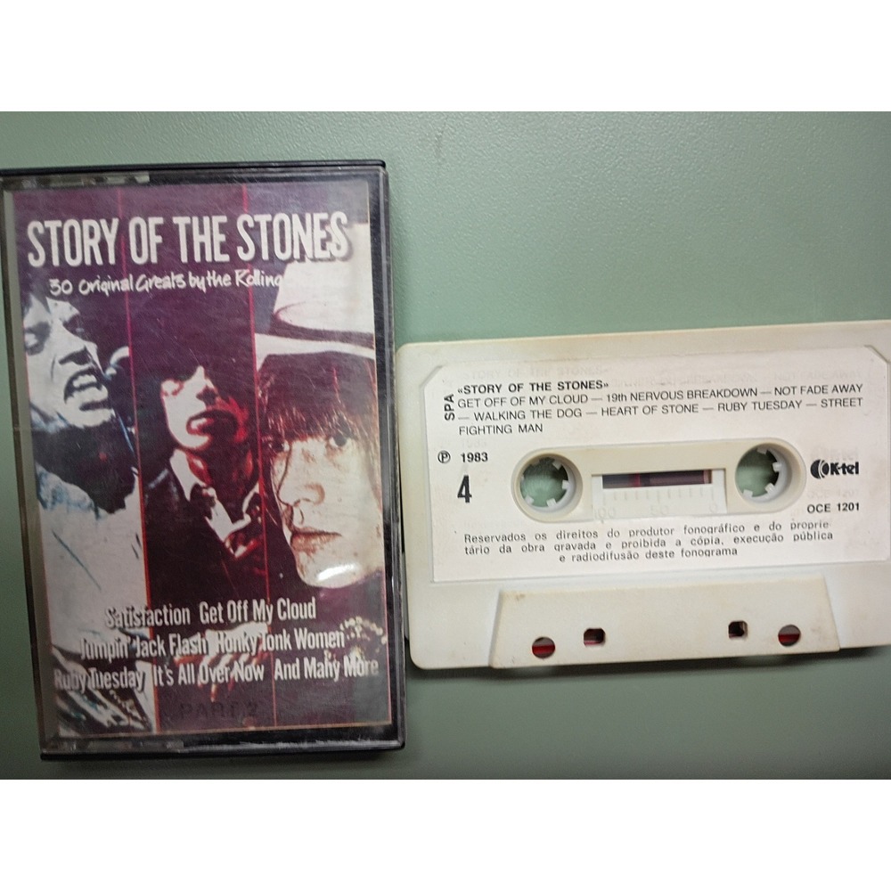 Rolling Stones Story of the Stones 30 Original Greats Cassette Tape 1983 K-tel